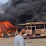 रांची के खादगढ़ा बस स्टैंड पर खड़ी कई बसों में लगी भीषण आग, इलाके में मची अफरा-तफरी